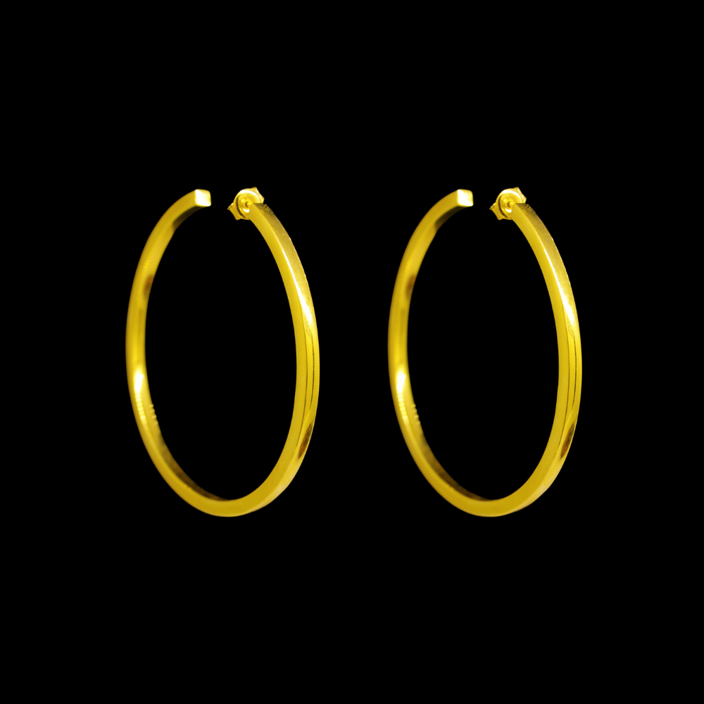 21K Gold Stud Drop Earrings - SW29452