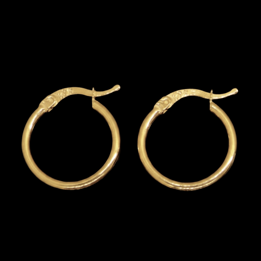 21K Gold Stud Drop Earrings - SW32357
