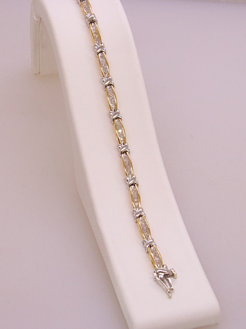 14K Two-Toned Diamond Bracelet – SW13726 image 2 of 2
