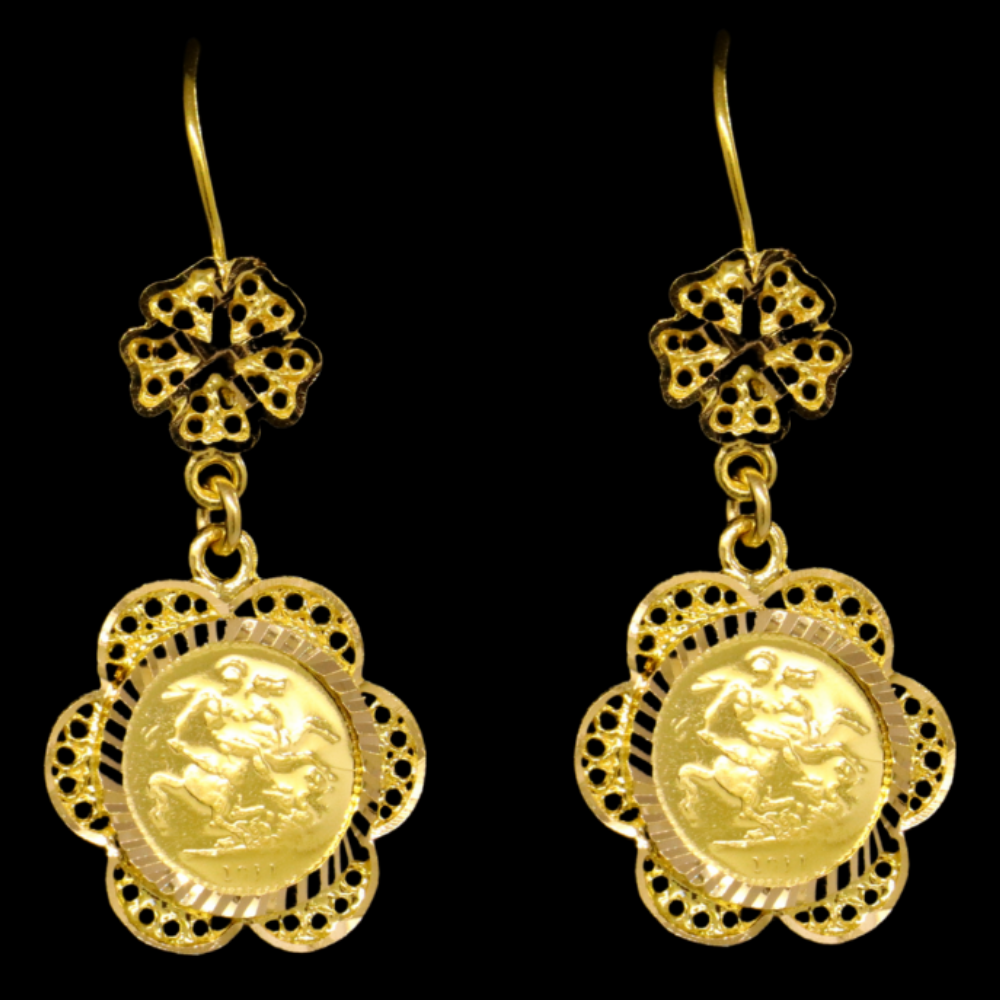 21K Gold Signature Earrings - SW22971