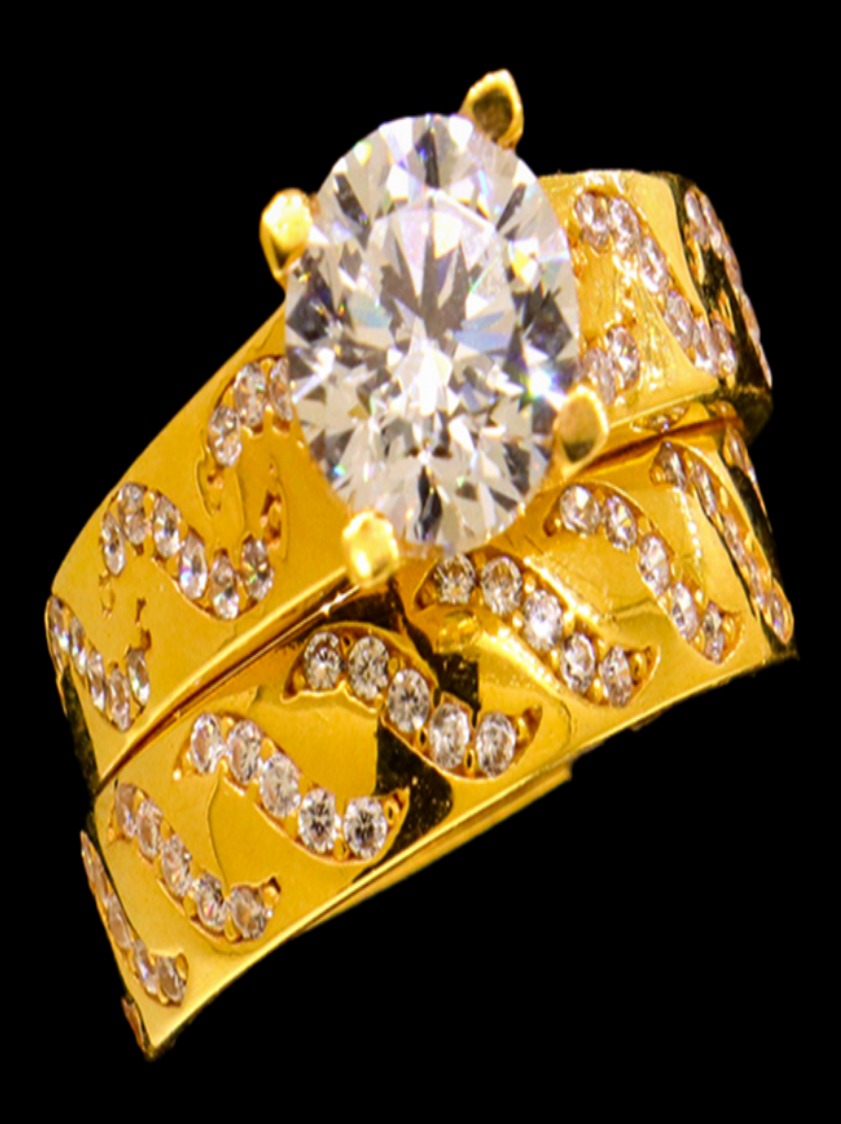 21k Gold Bridal Ring Set