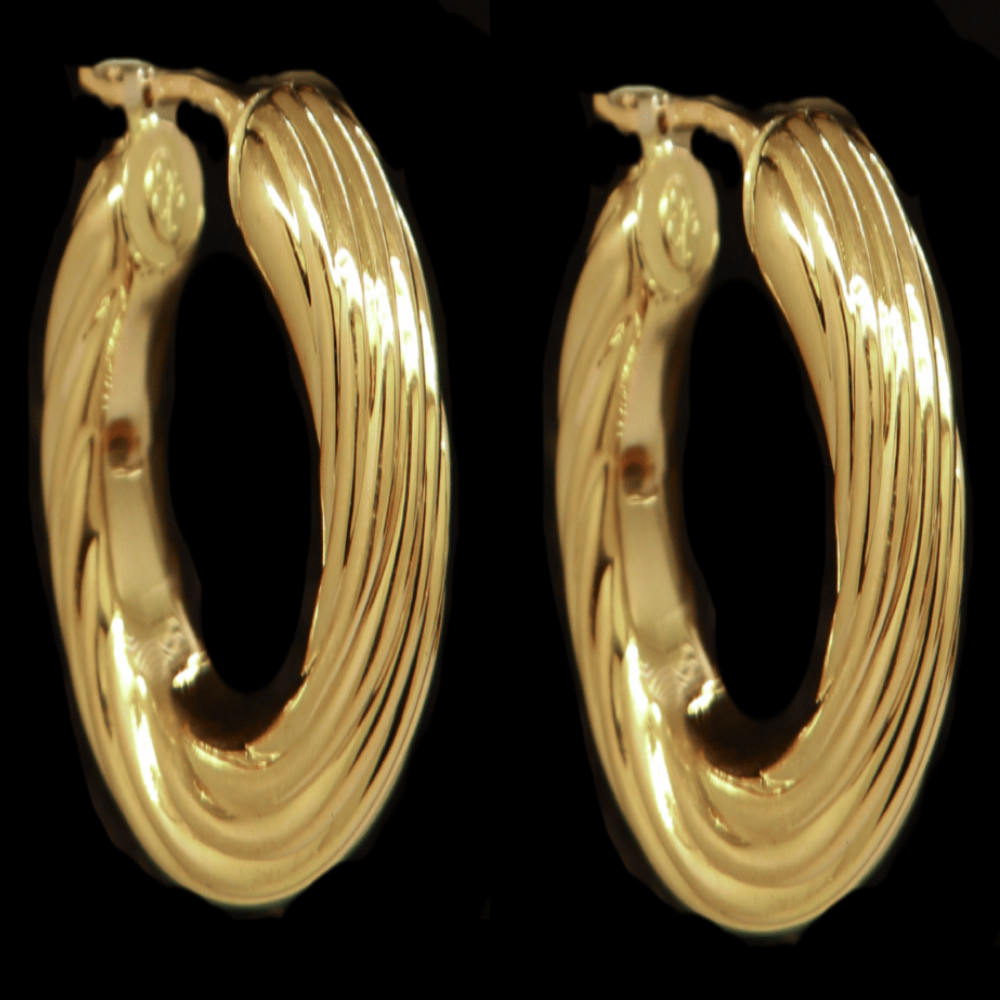18K Gold Hoop Earrings - SW32316
