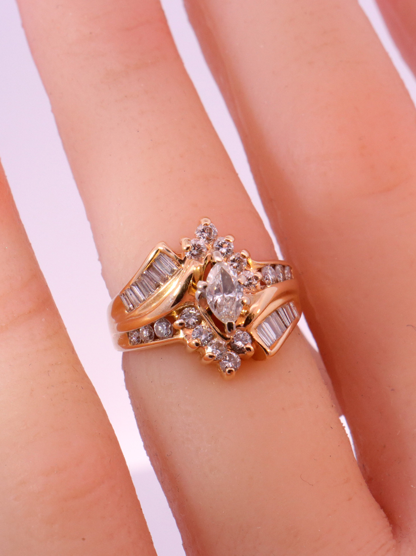 14K Diamond Fashion Ring