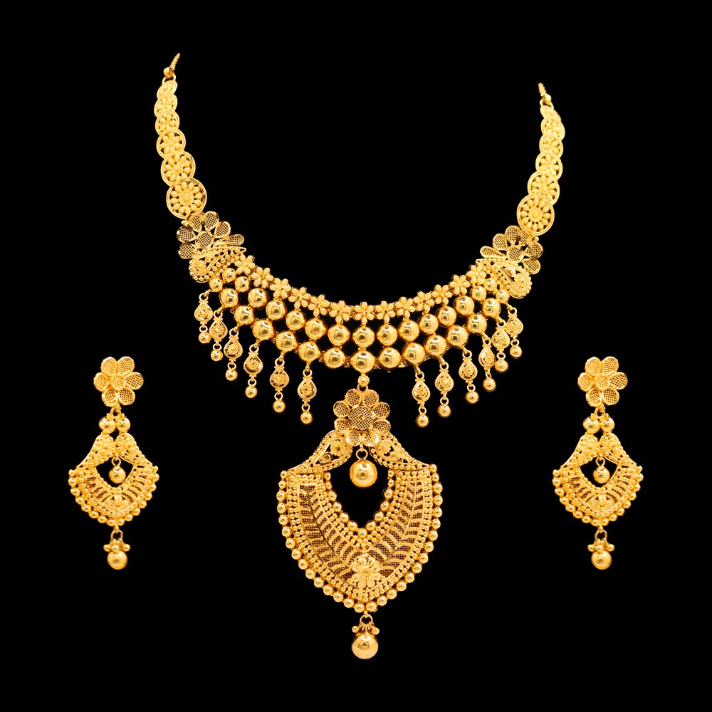 22K Gold Necklace Set