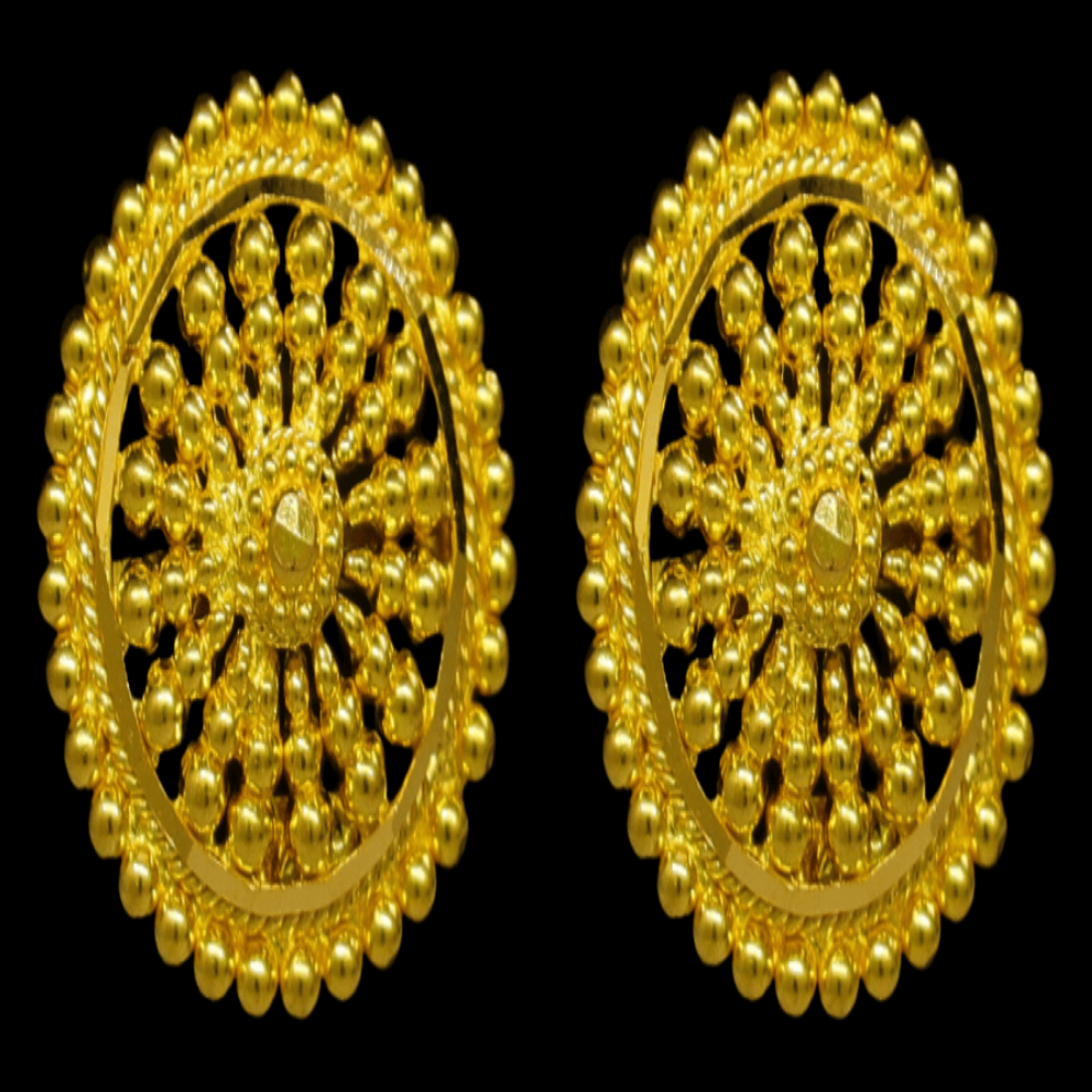 22K Gold Stud Drop Earrings - SW29203