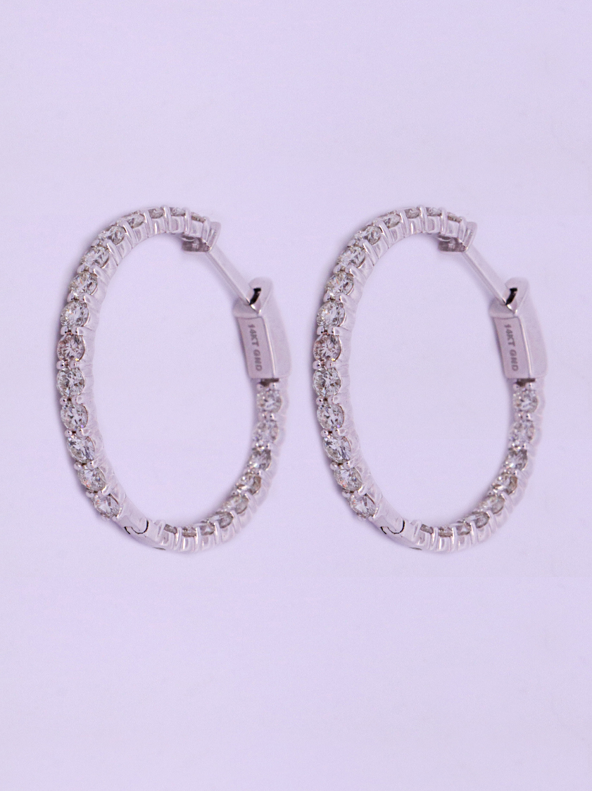 Diamond Hoop Earrings