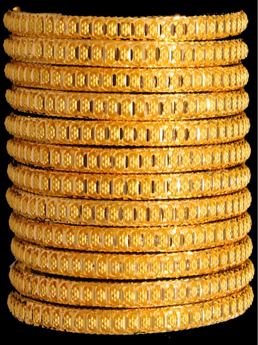 22K Gold Bangle Set (S)