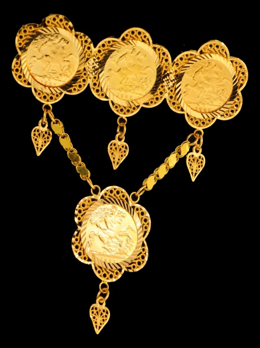21K Gold Coins Pin