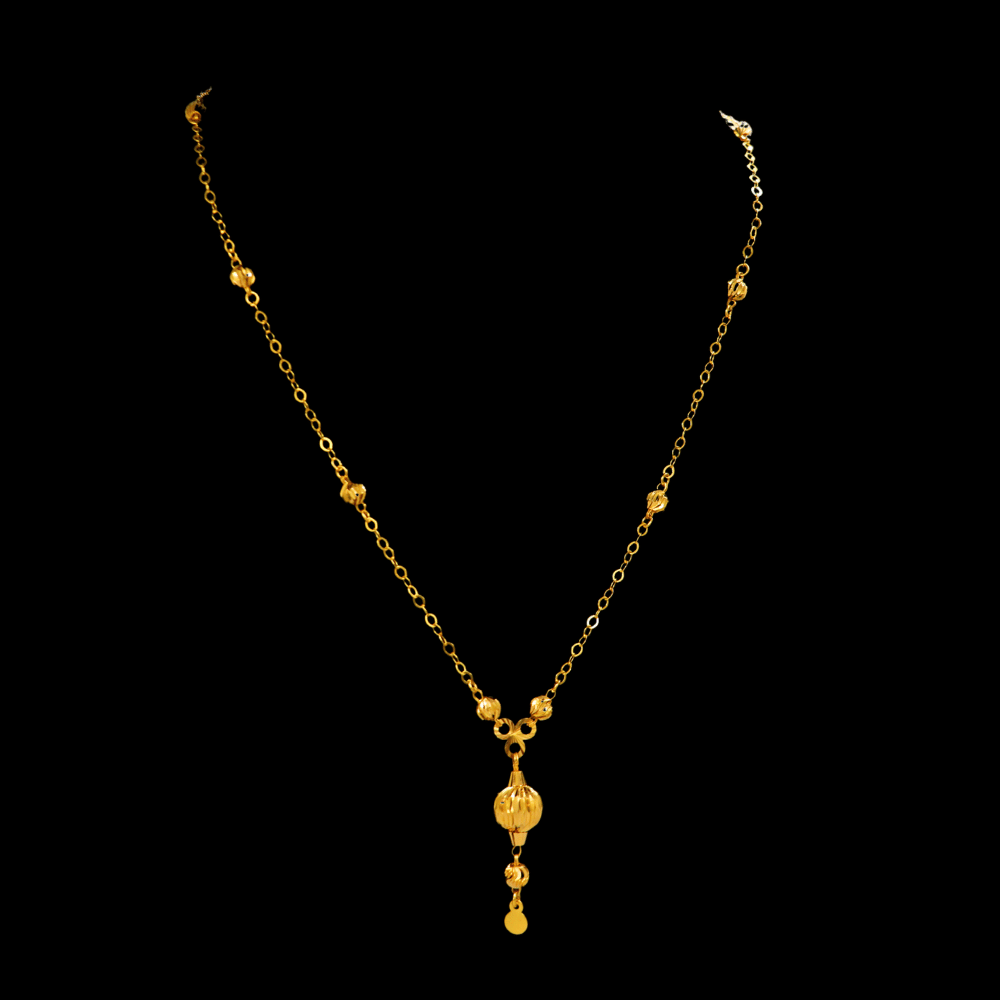 21K Gold Long Necklace - SW33574