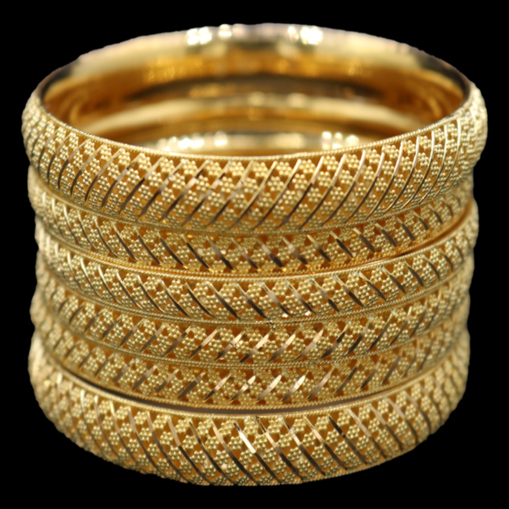 22K Gold Bangle Set, XS (18) – SW22080 image 2 of 2