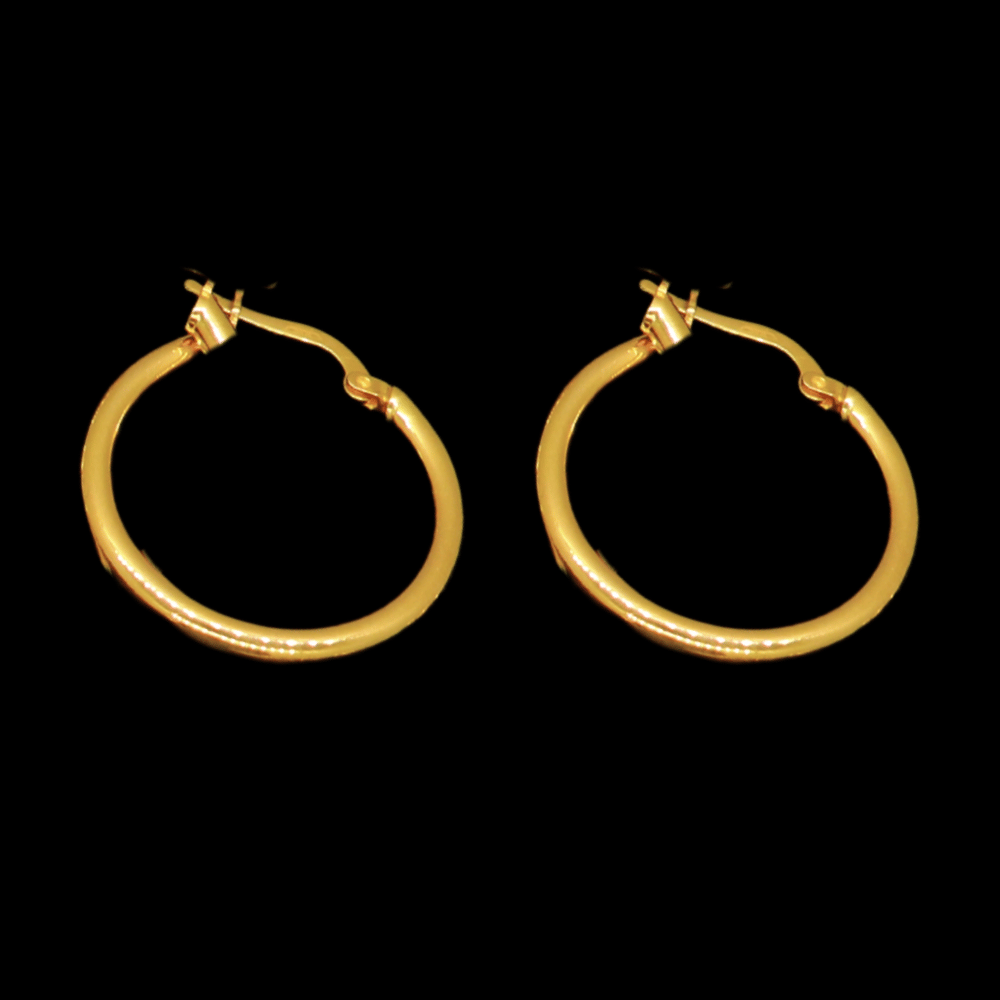 21K Gold Stud Drop Earrings - SW32966