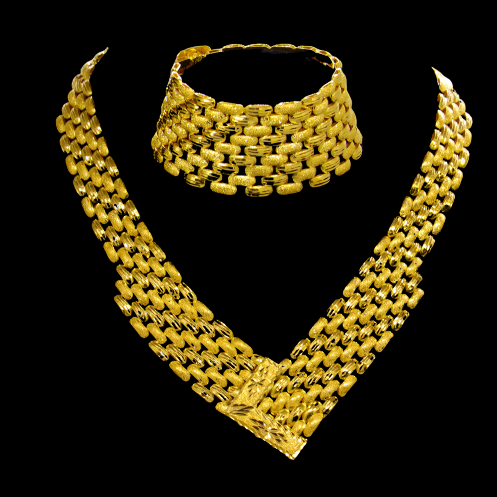 21K Gold Necklace Set