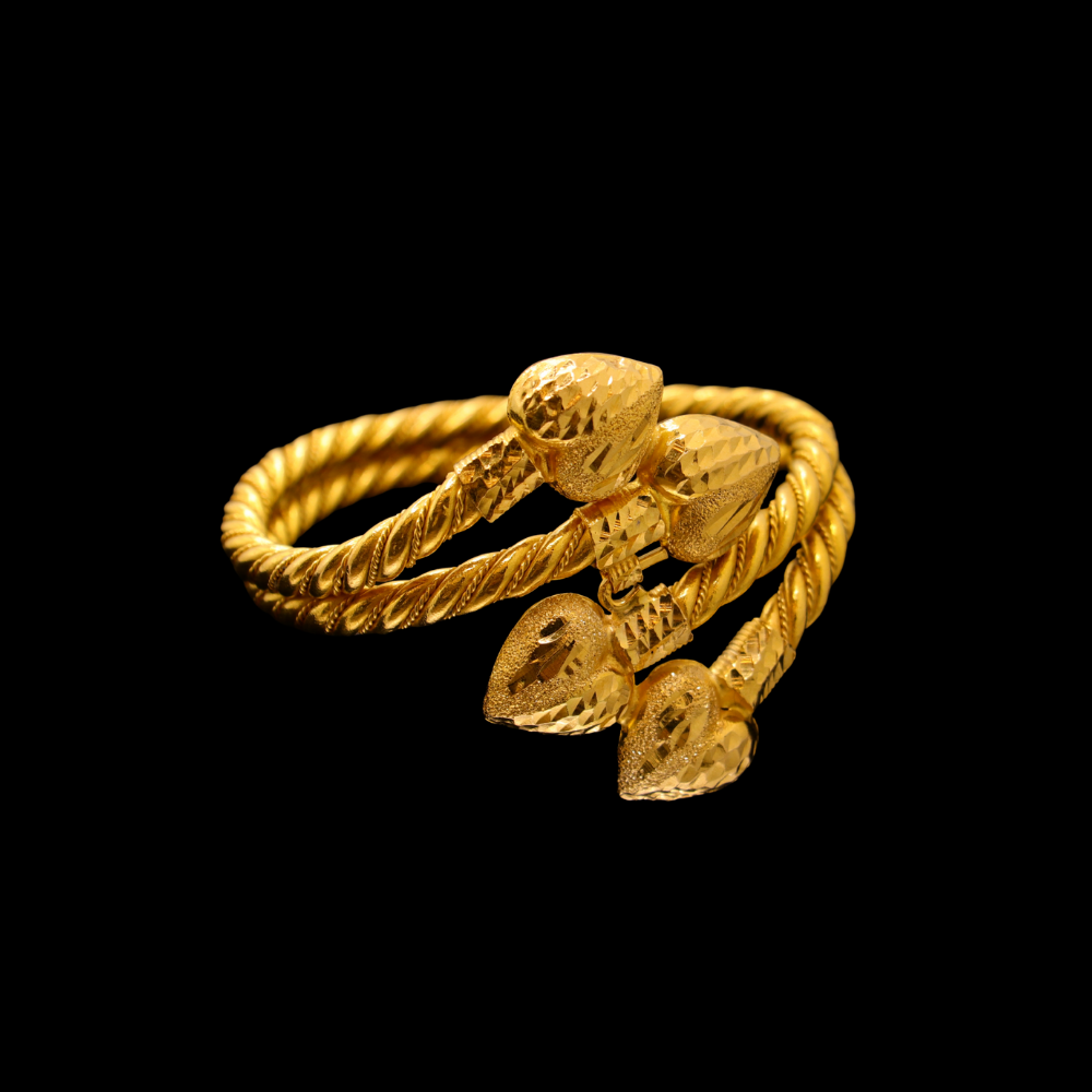 21K Gold Bangle Bracelet – SB28084 image 2 of 2