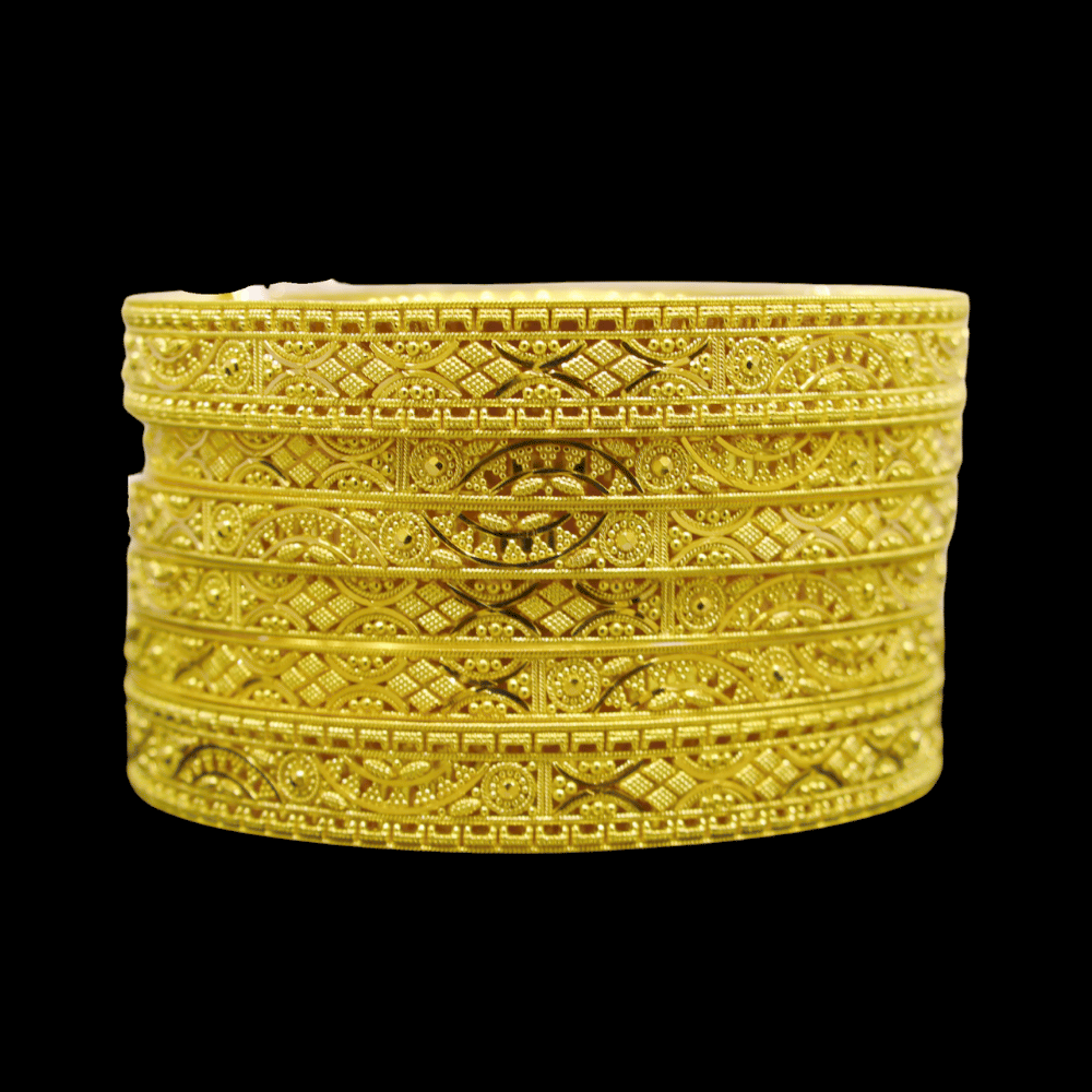 22k Gold Bangle Set (L)