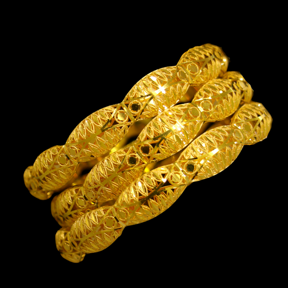 21K Gold Bangle Set, S (19) – SW25338 image 2 of 2