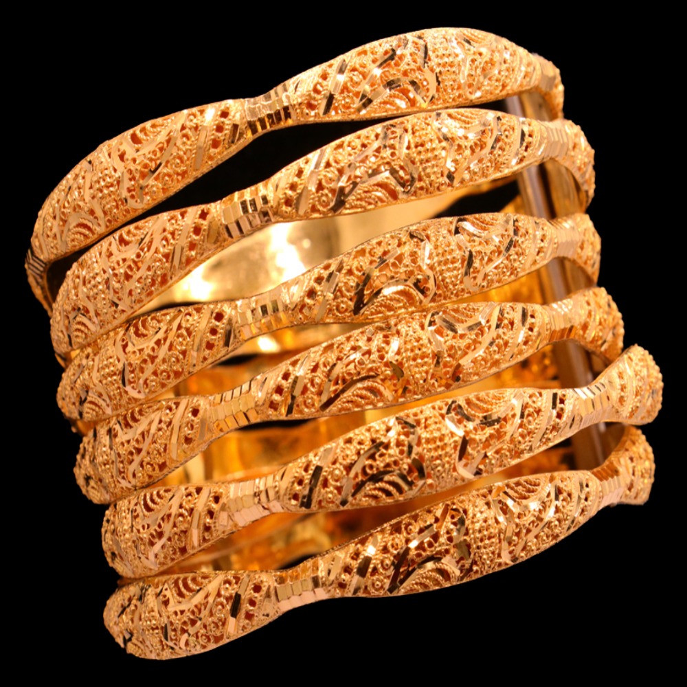 21K Gold Bangle Set, L (21) – SW22364 image 2 of 2