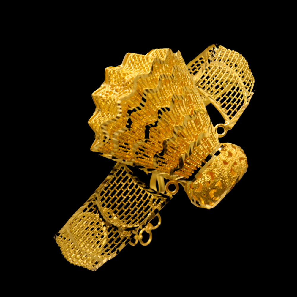21K Gold Bangle Bracelet – SB25075 image 2 of 2