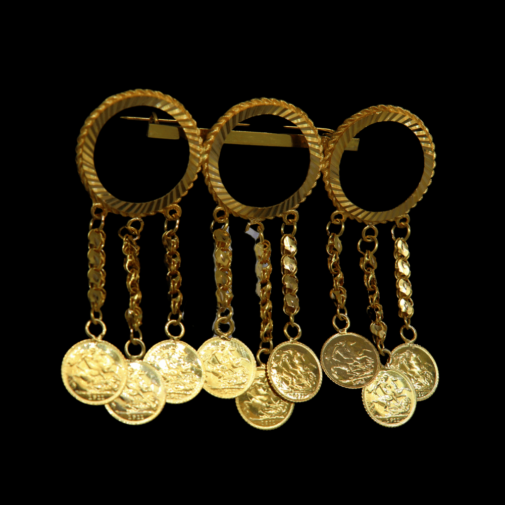21K Gold Coins Pin