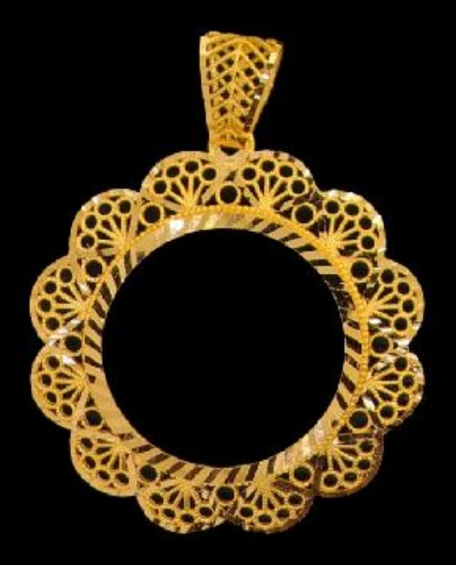 21K Gold Coin Frame