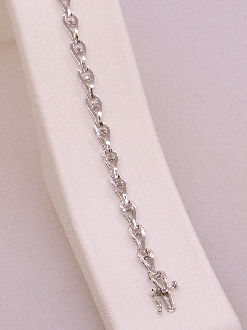 10K White Gold Diamond Bracelet – 37757 image 2 of 2