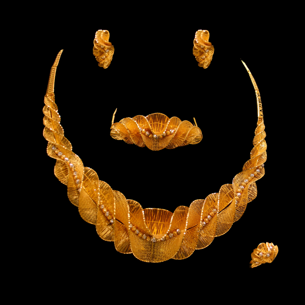 21K Gold Lazurde Necklace Set