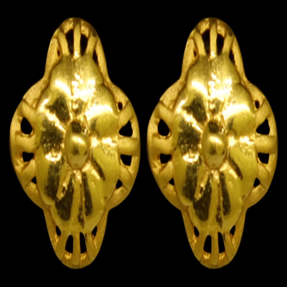 22K Gold Stud Drop Earrings - SW29254