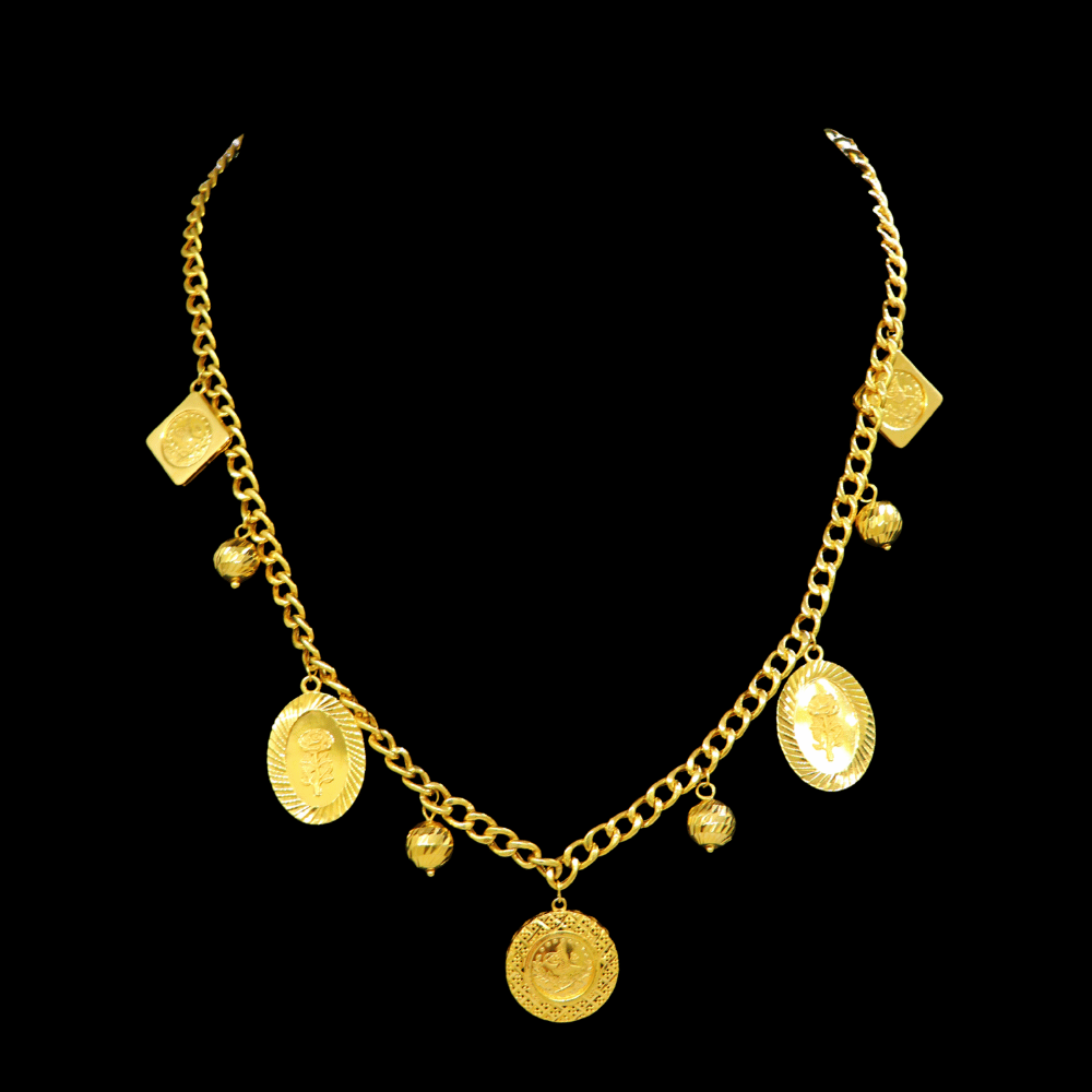 21K Gold Long Necklace - SW33571