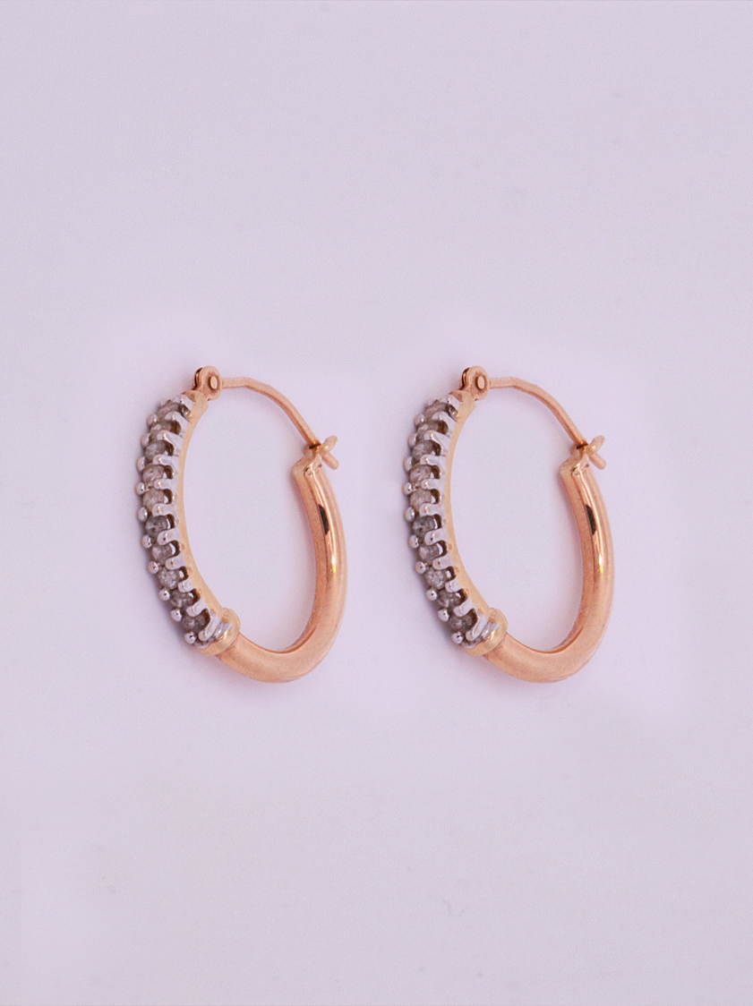 Diamond Hoop Earrings