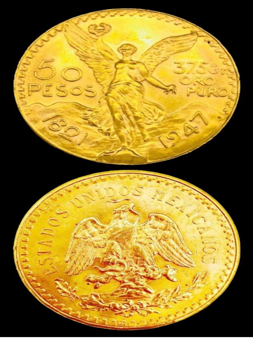 50 pesos Mexican 21.6K Coin