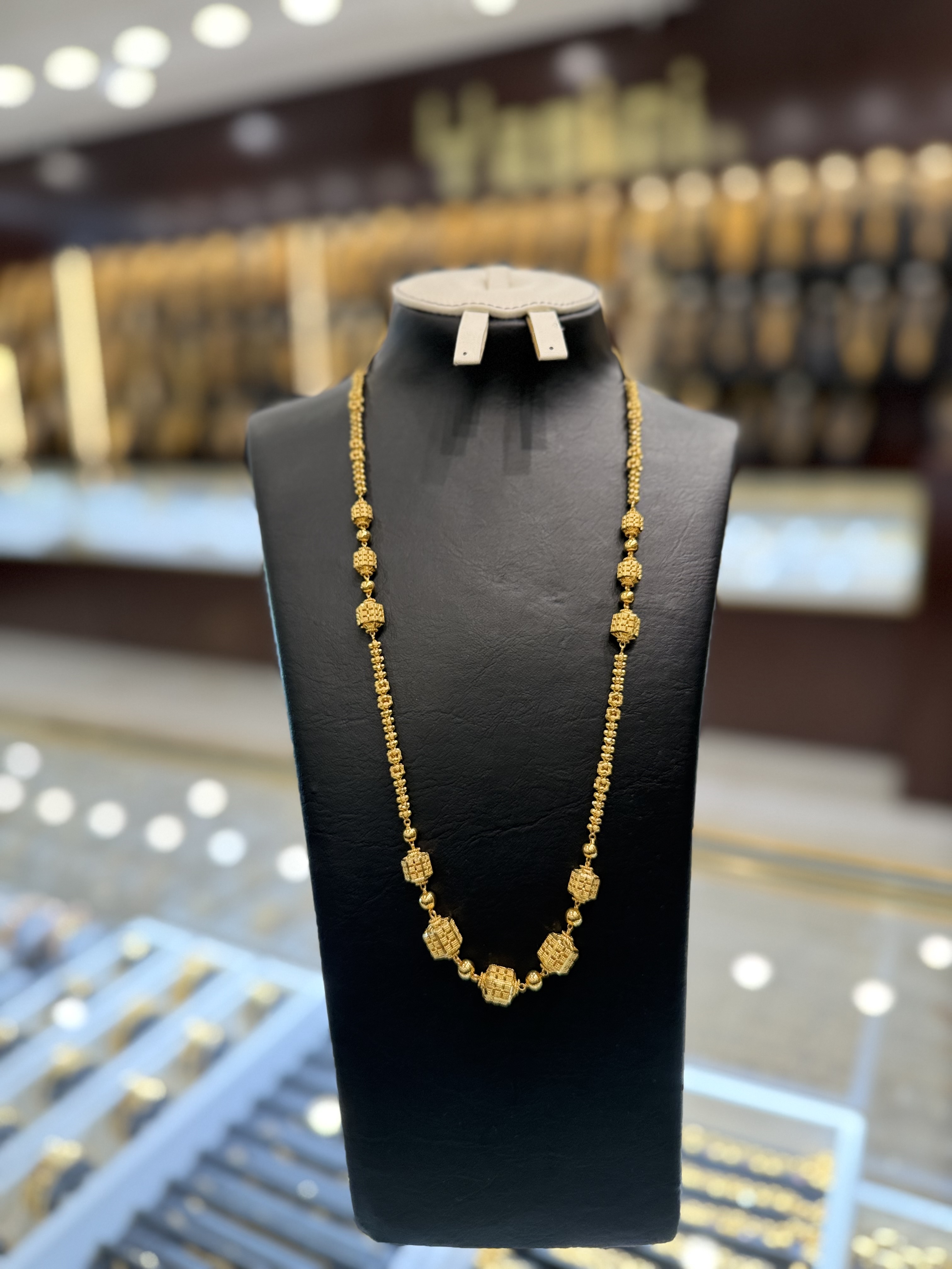 22K Gold Long Necklace - FL28037