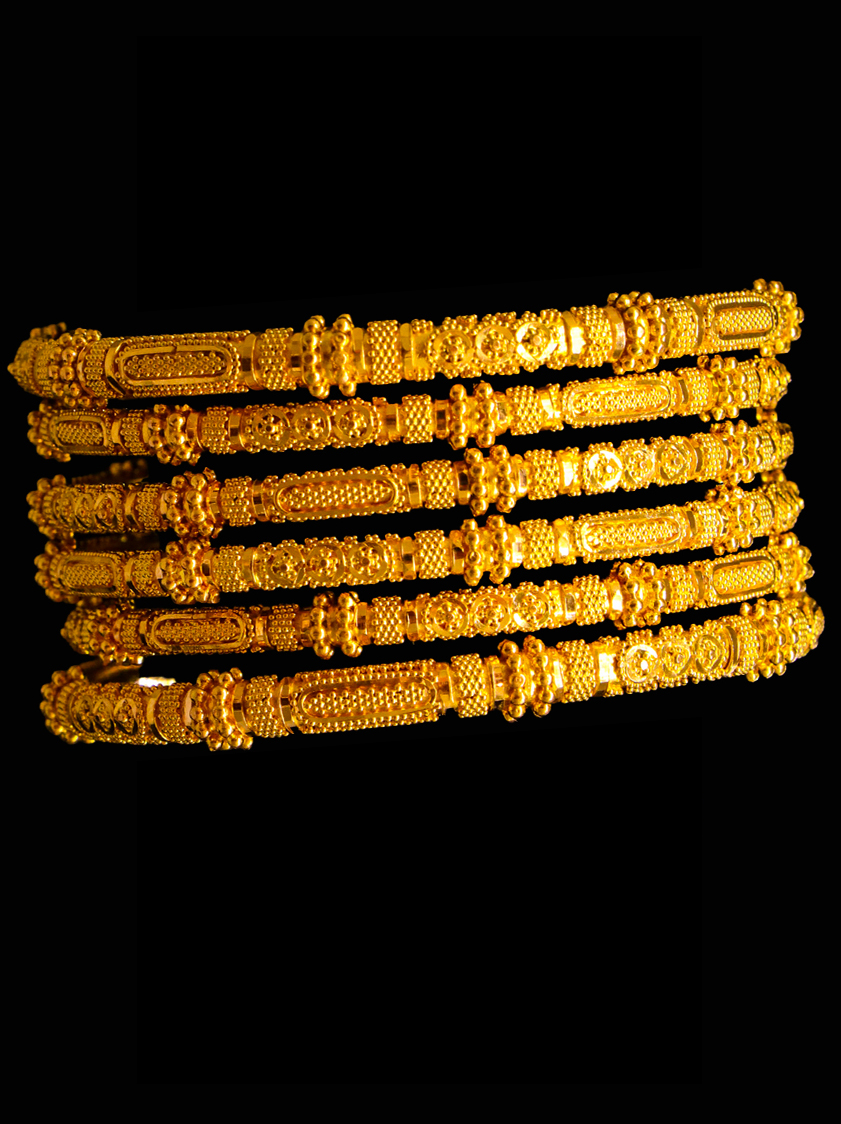 22K Gold Bangle Set, S (19) – SW14601 image 2 of 2