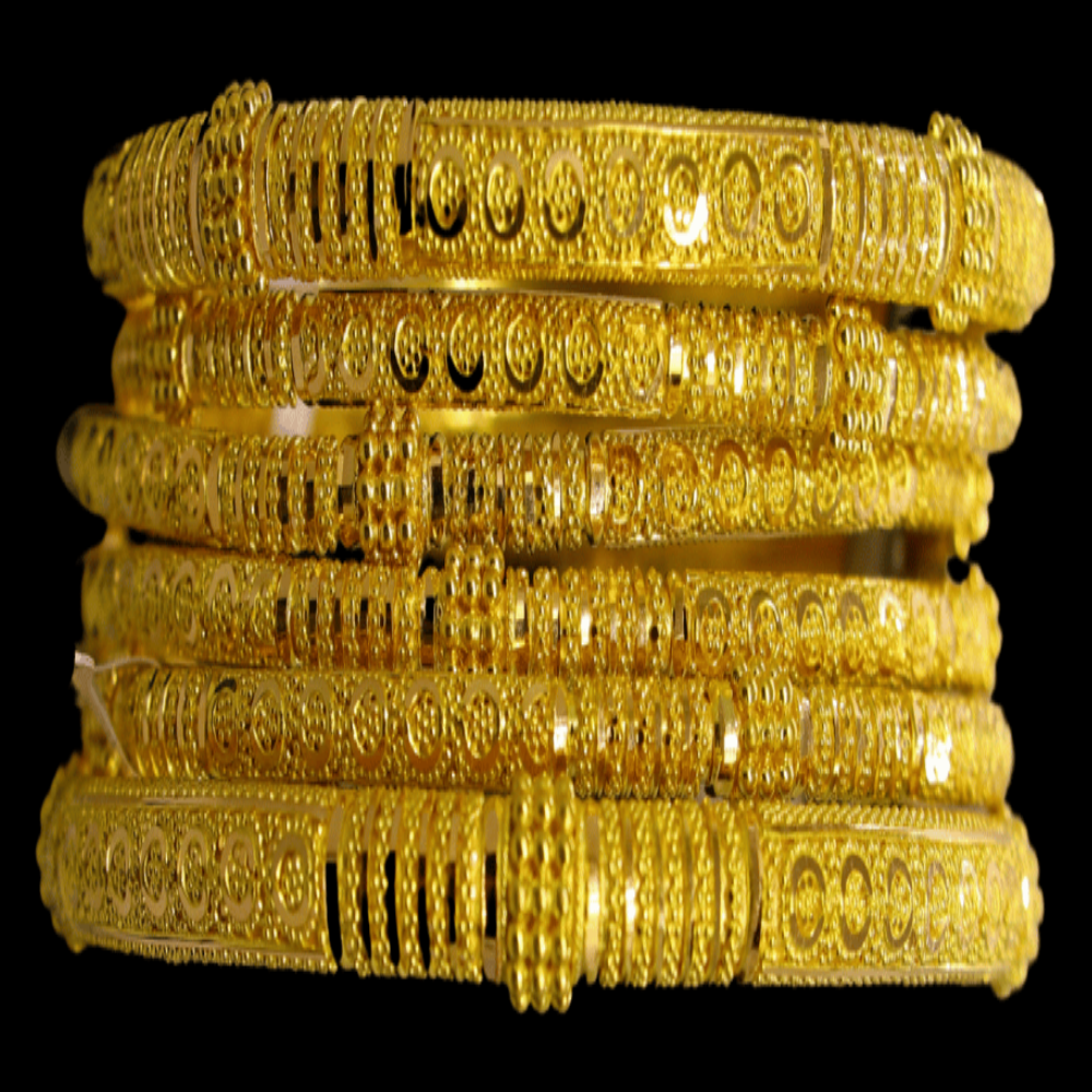 22K Gold Bangle Set (M)