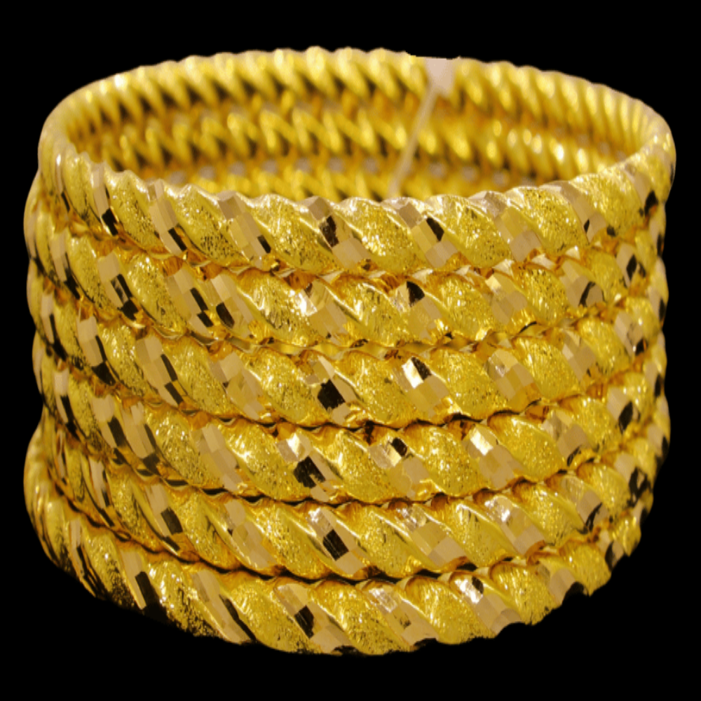 21K Gold Bangle Set (L)