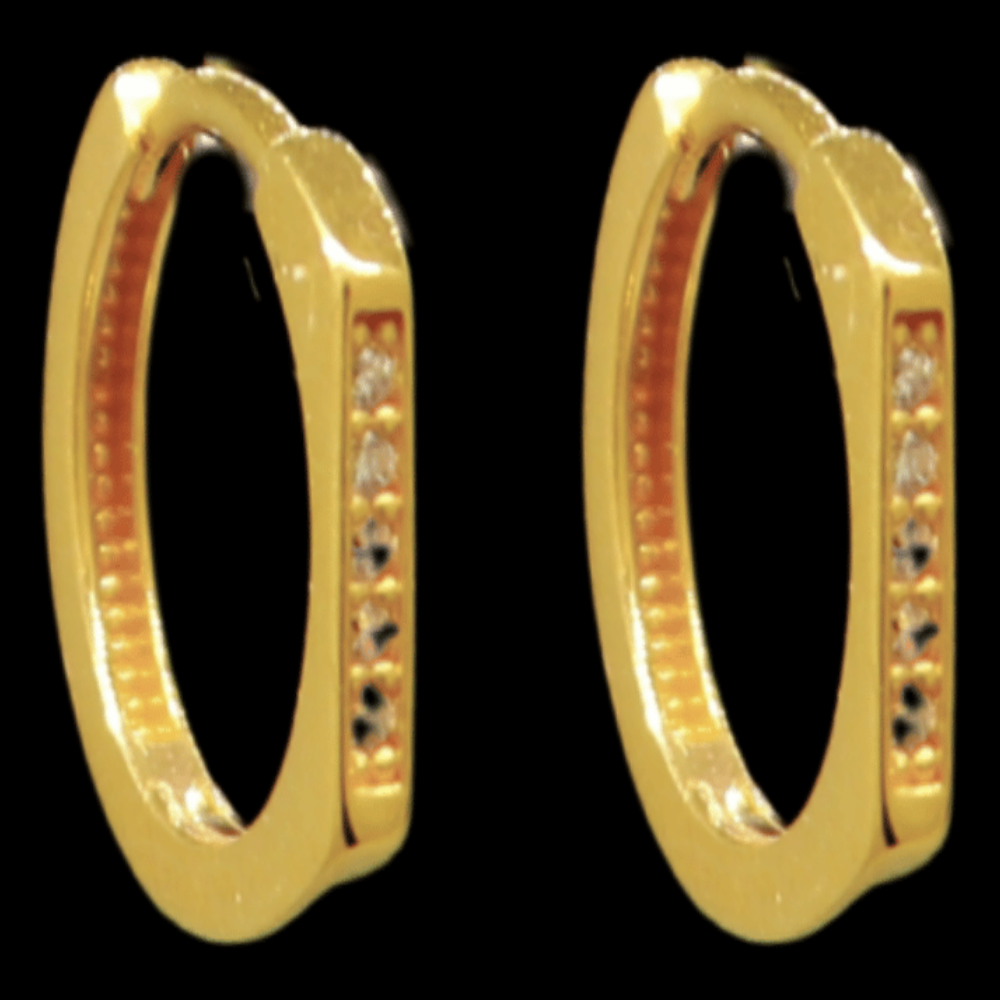 21K Gold Drop Earrings - SW33396
