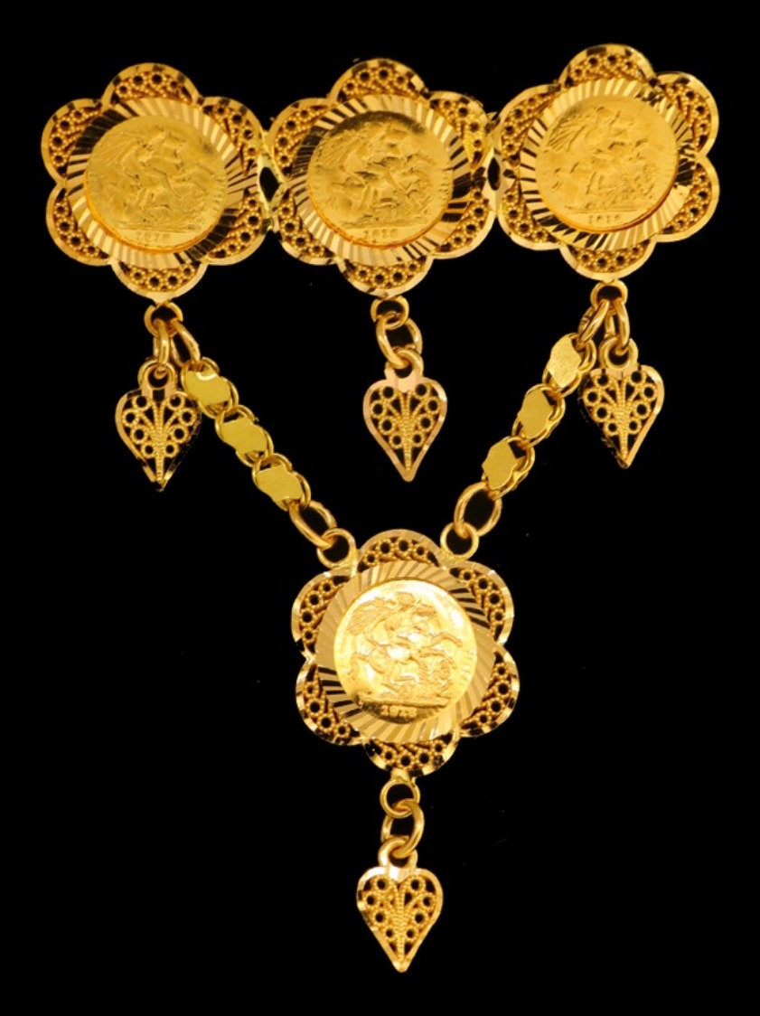 21K Gold Coins Pin