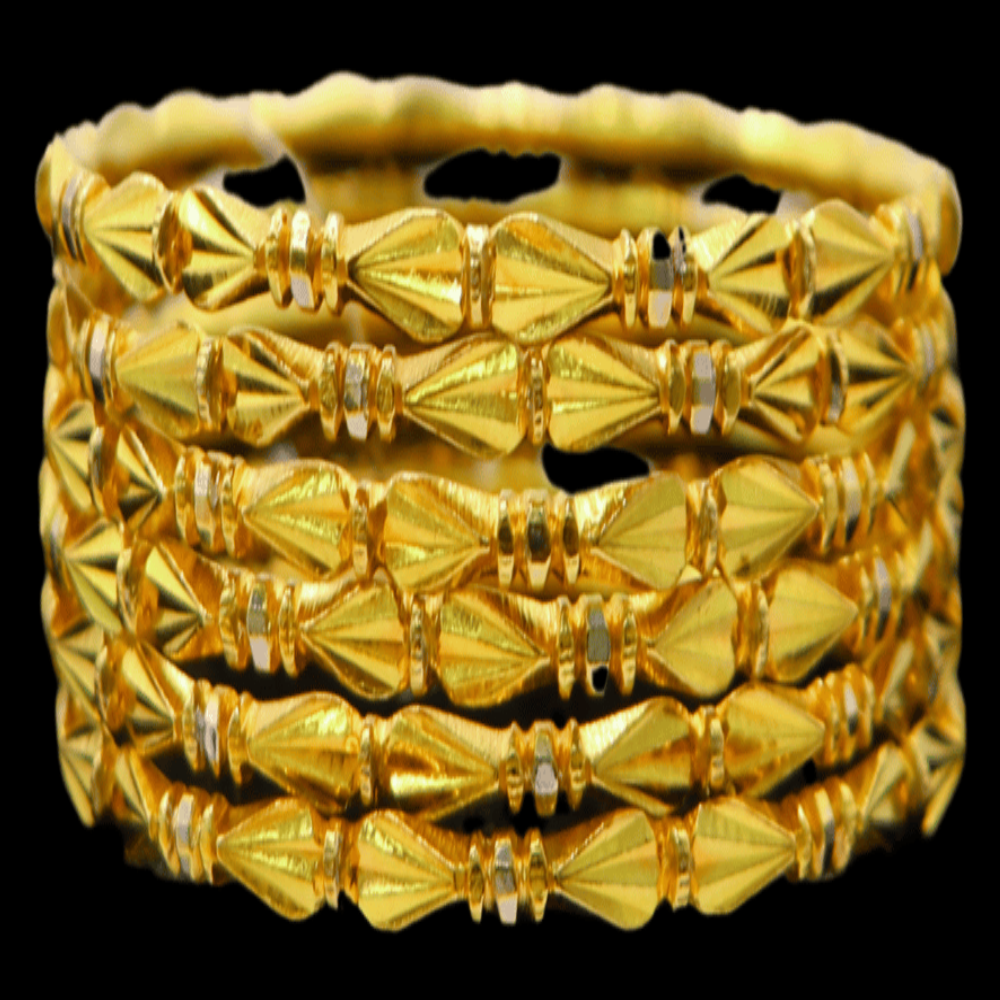 22K Gold Bangle Set (XS)