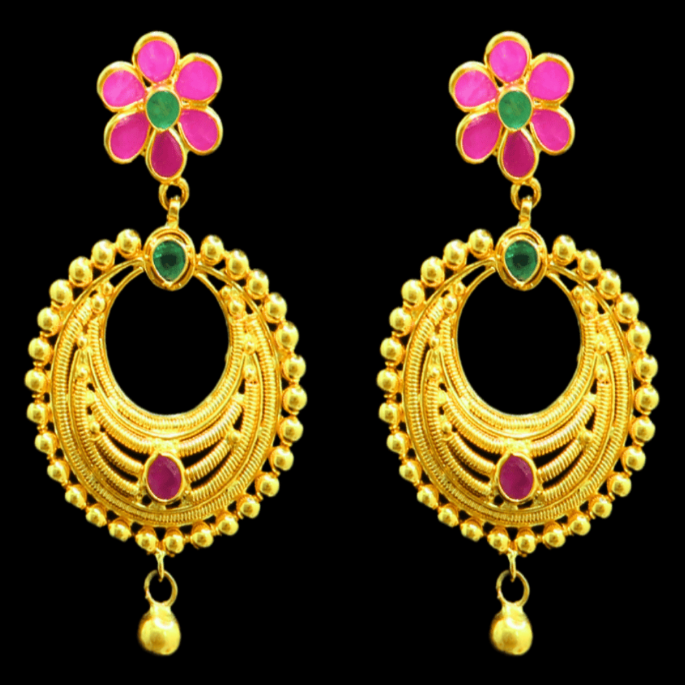22K Gold Earrings - SD32246