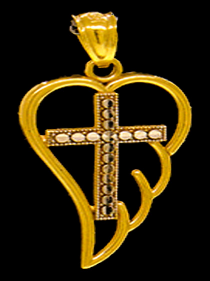 10K Gold Christian Pendant - SW11850