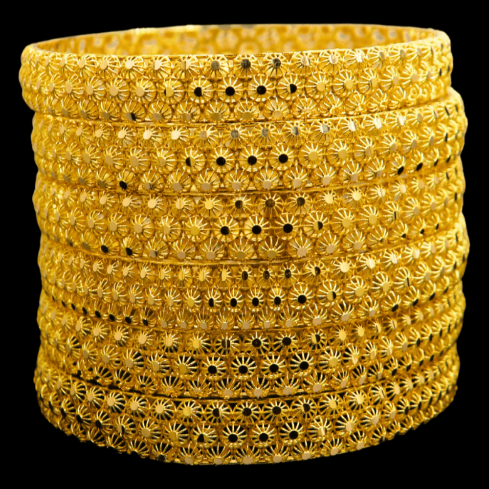 21K Gold Bangle Set (XL)