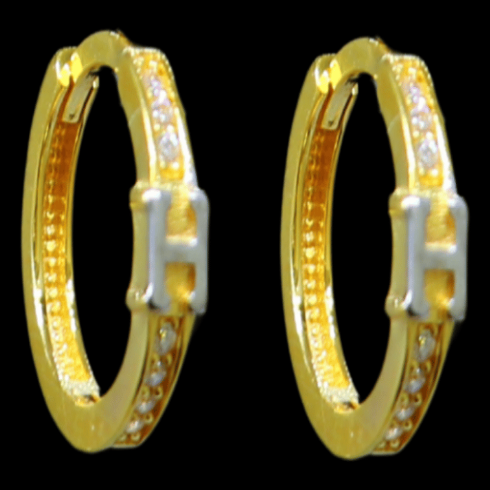 21K Gold Drop Earrings - SW33399