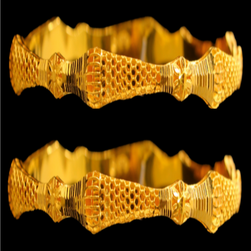21K Gold Bangle Set of 2 (M)