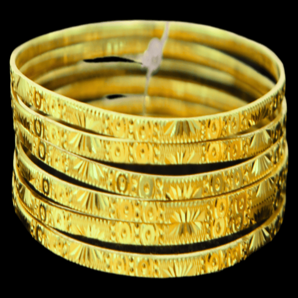 22k Gold Bangle Set (L)