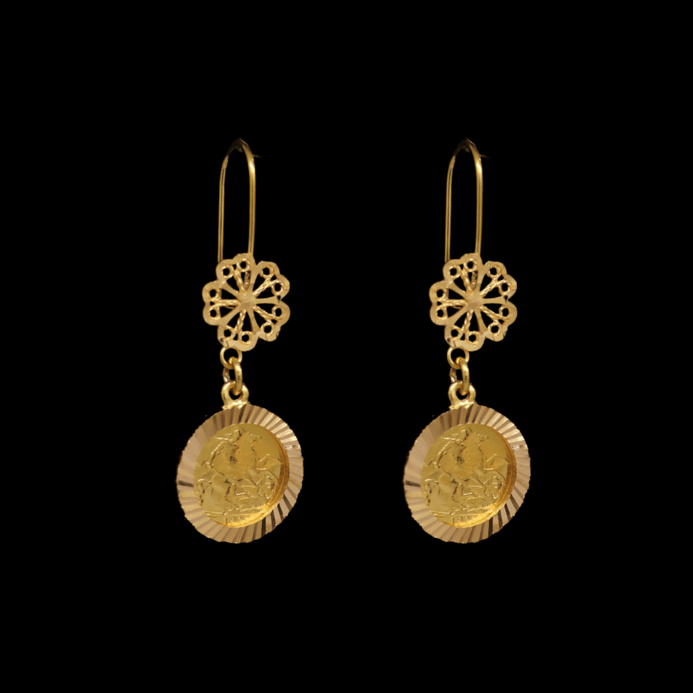 21K Gold Signature Earrings - SW30857